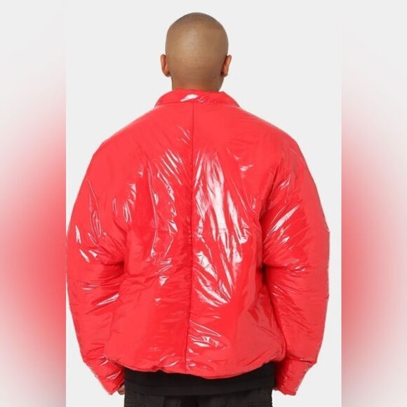 NWT Club Paradise Unisex Paxton Puffer Jacket No Front Closure - Red - Size S - Picture 4 of 6